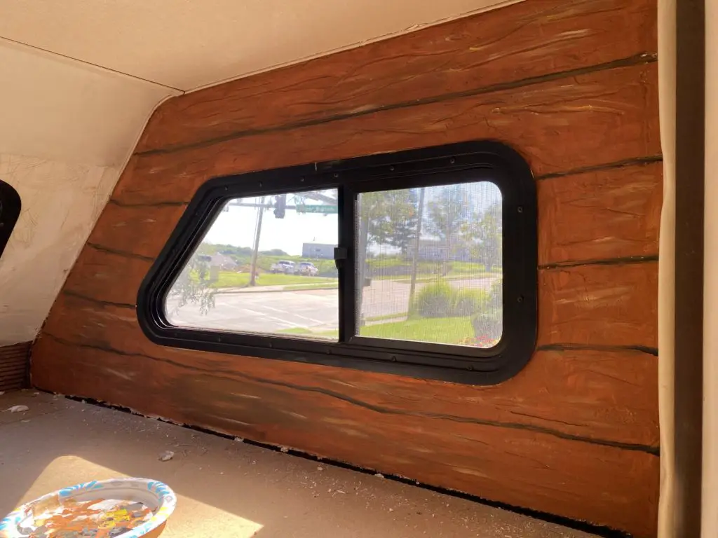 painting cabinets in an RV - textured painting